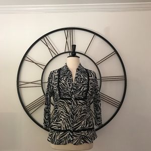 XL Zebra Black/White Blouse